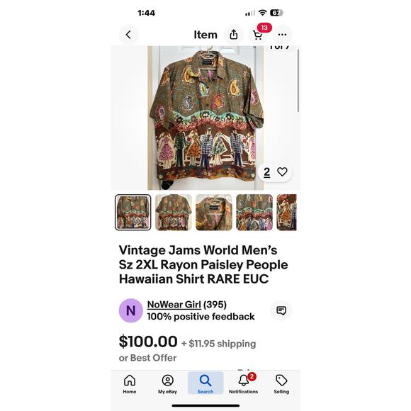 Jam’s World blouse upcycled Hawaiian Victorian lace paisleboho gypsy (28) - Picture 10 of 10